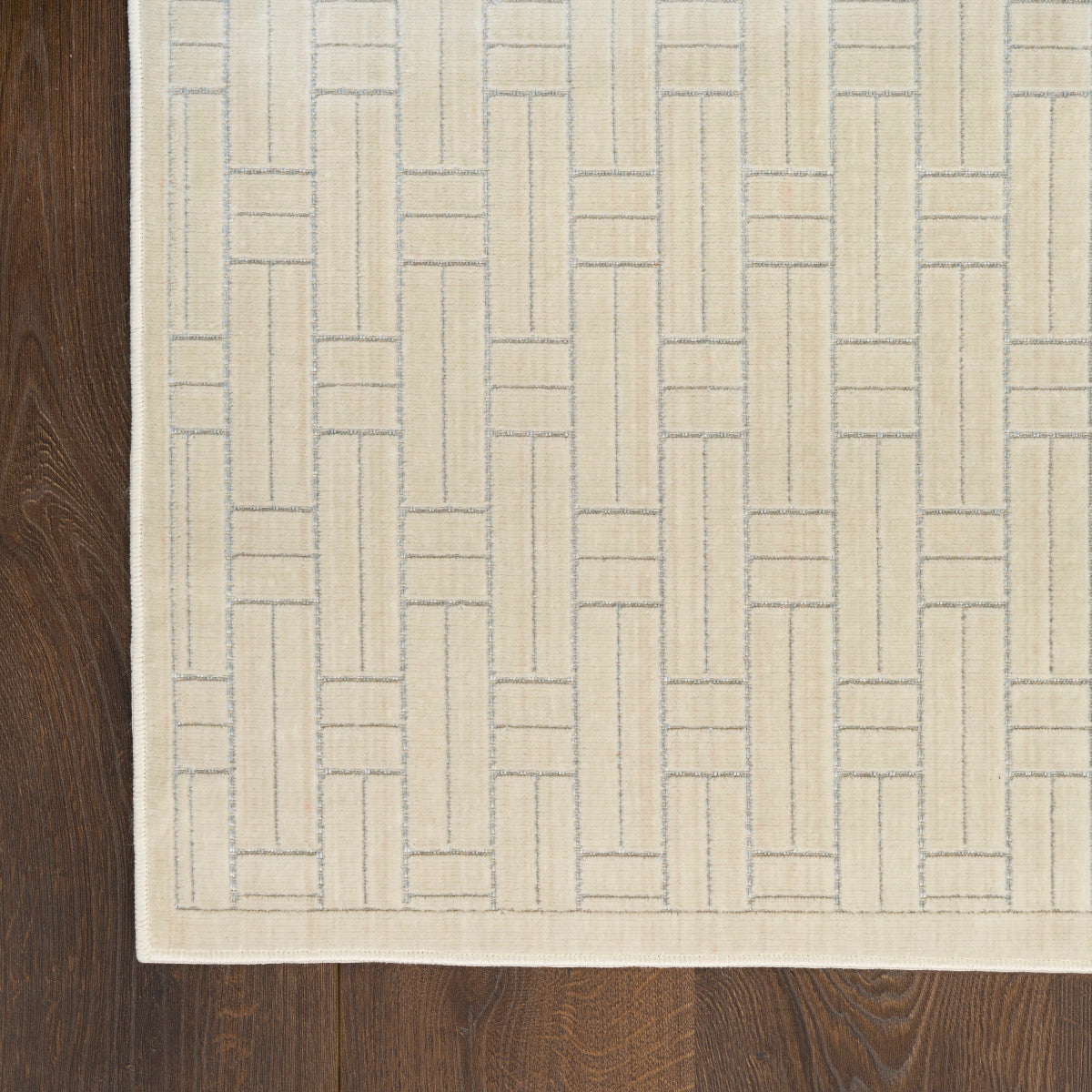 Nourison Charm Ivory Pet Friendly Machine Washable Rug - Corner