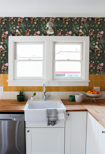 The Little Branch Wallpaper, green