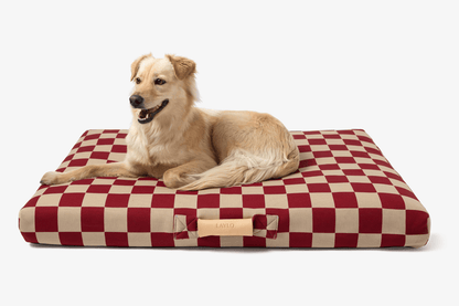 Red Checker Dog Bed