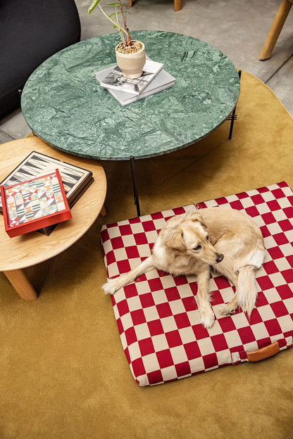 Red Checker Dog Bed