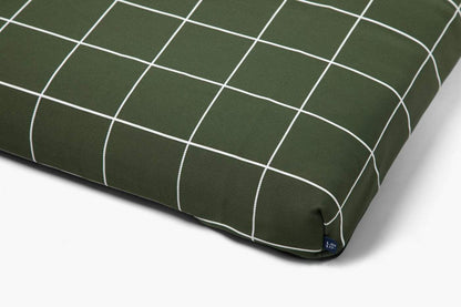 Hunter Green Grid Dog Bed