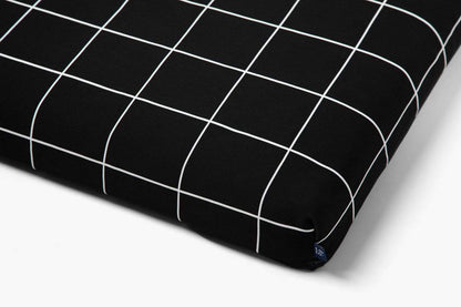 Black Grid Dog Bed