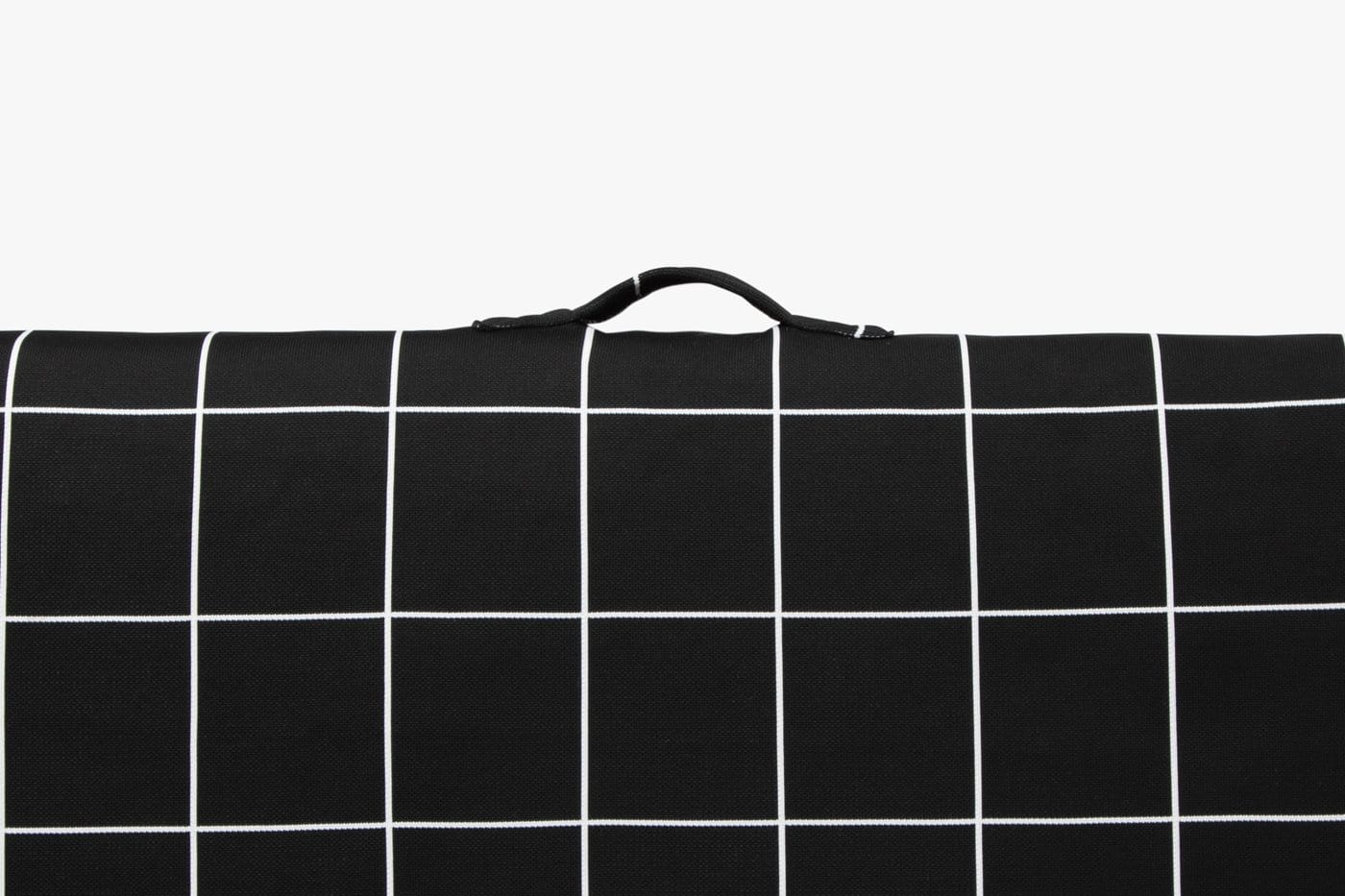 Black Grid Dog Bed