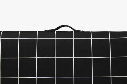 Black Grid Dog Bed