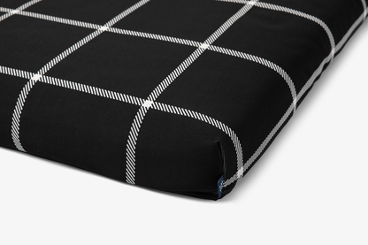 Black Plaid Dog Bed