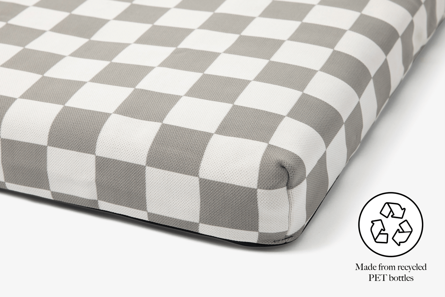 Gray Checker Dog Bed
