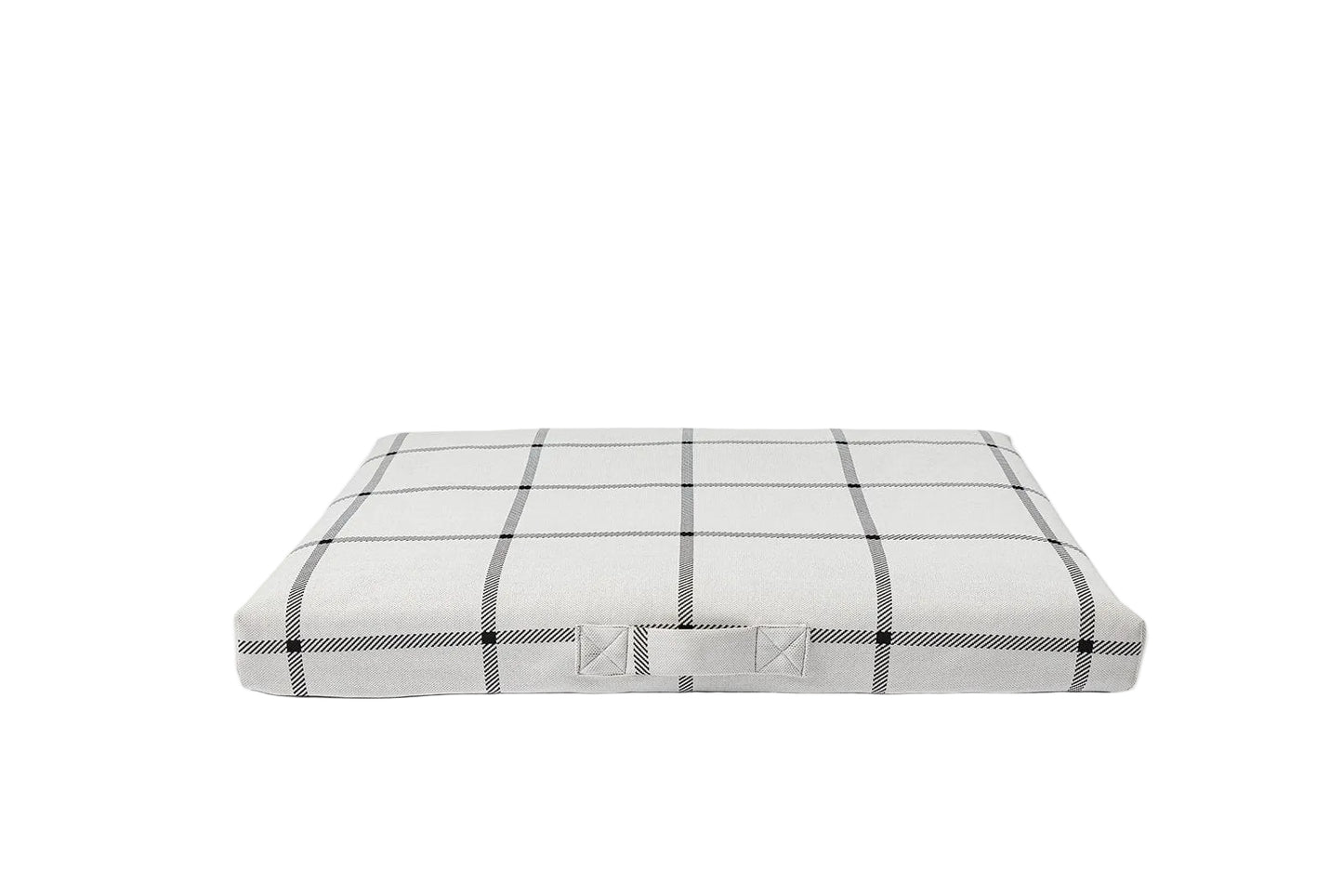 White Plaid Dog Bed