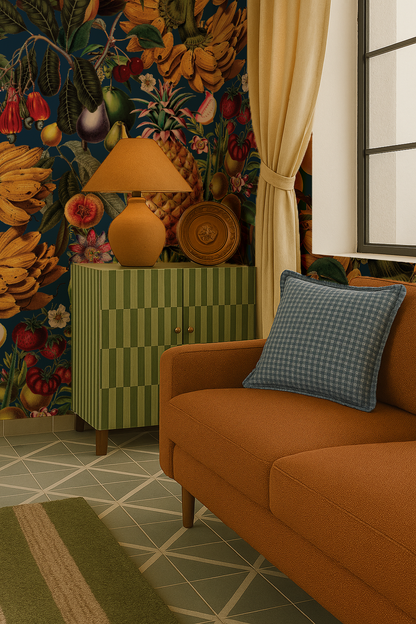 Juicy Fruit Wallpaper, navy