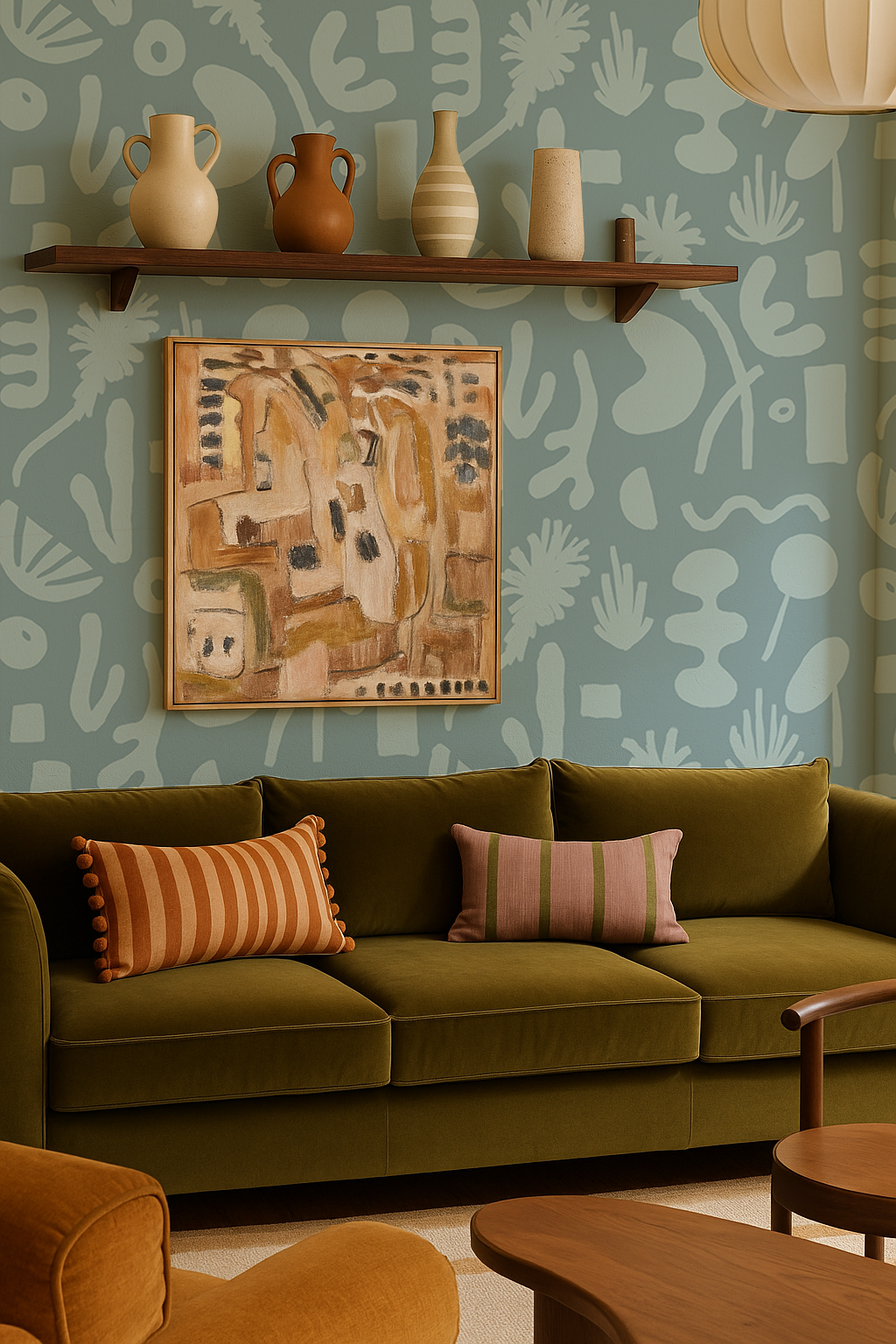 Pool Side Wallpaper, blue