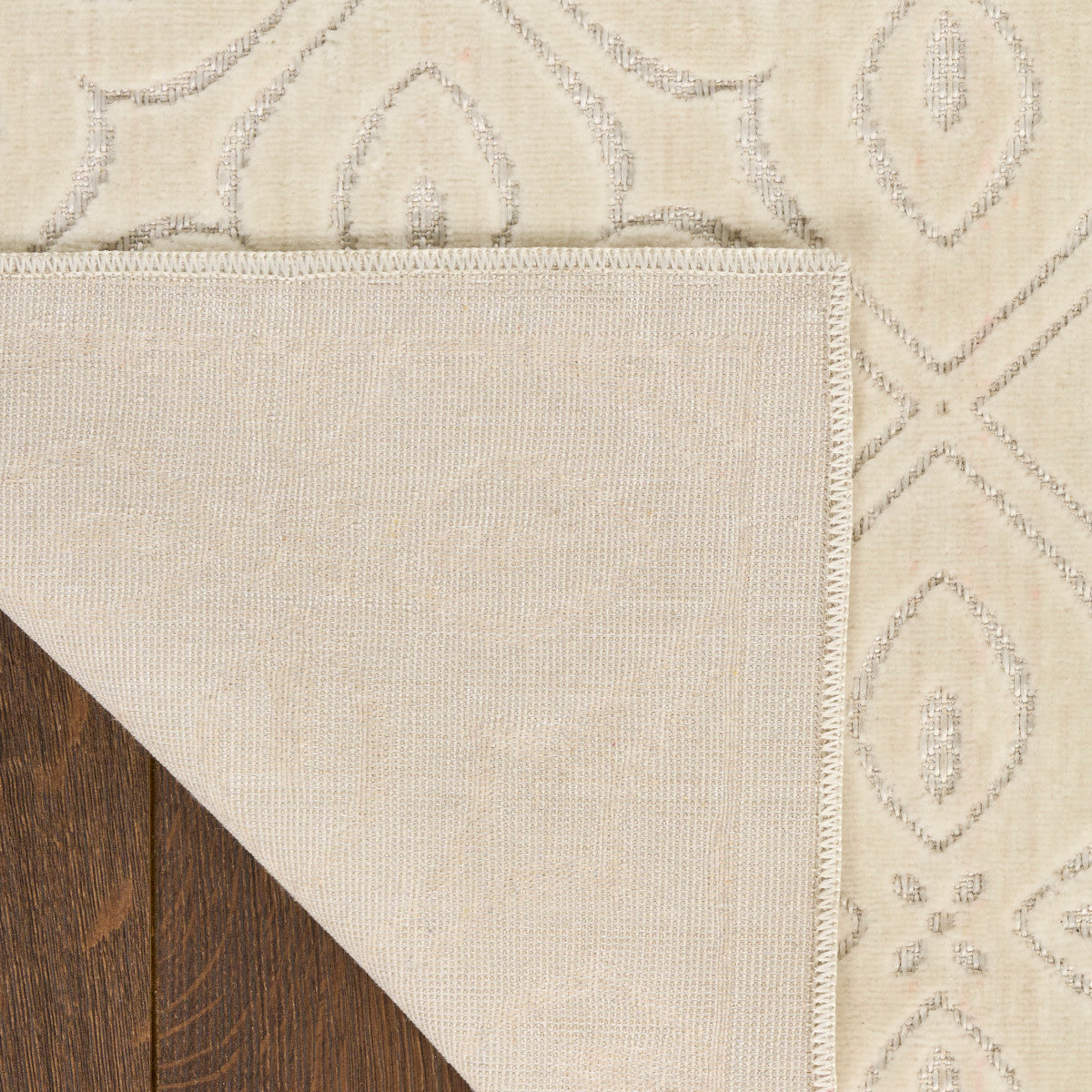 Nourison Charm Ivory Pet Friendly Machine Washable Rug - Corner