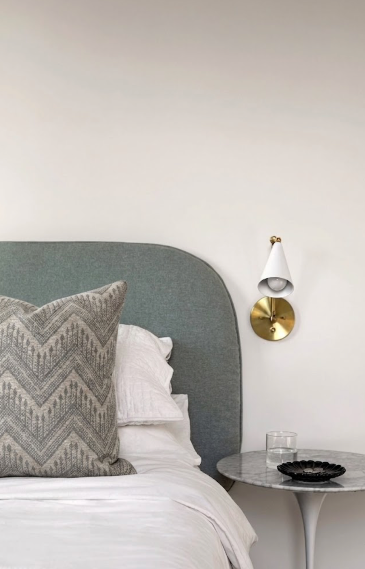 Mali Chevron Woven Pillow in Slate