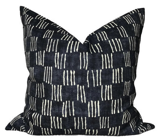 Matchsticks Pillow in Indigo Blue