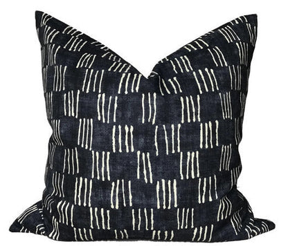 Matchsticks Pillow in Indigo Blue