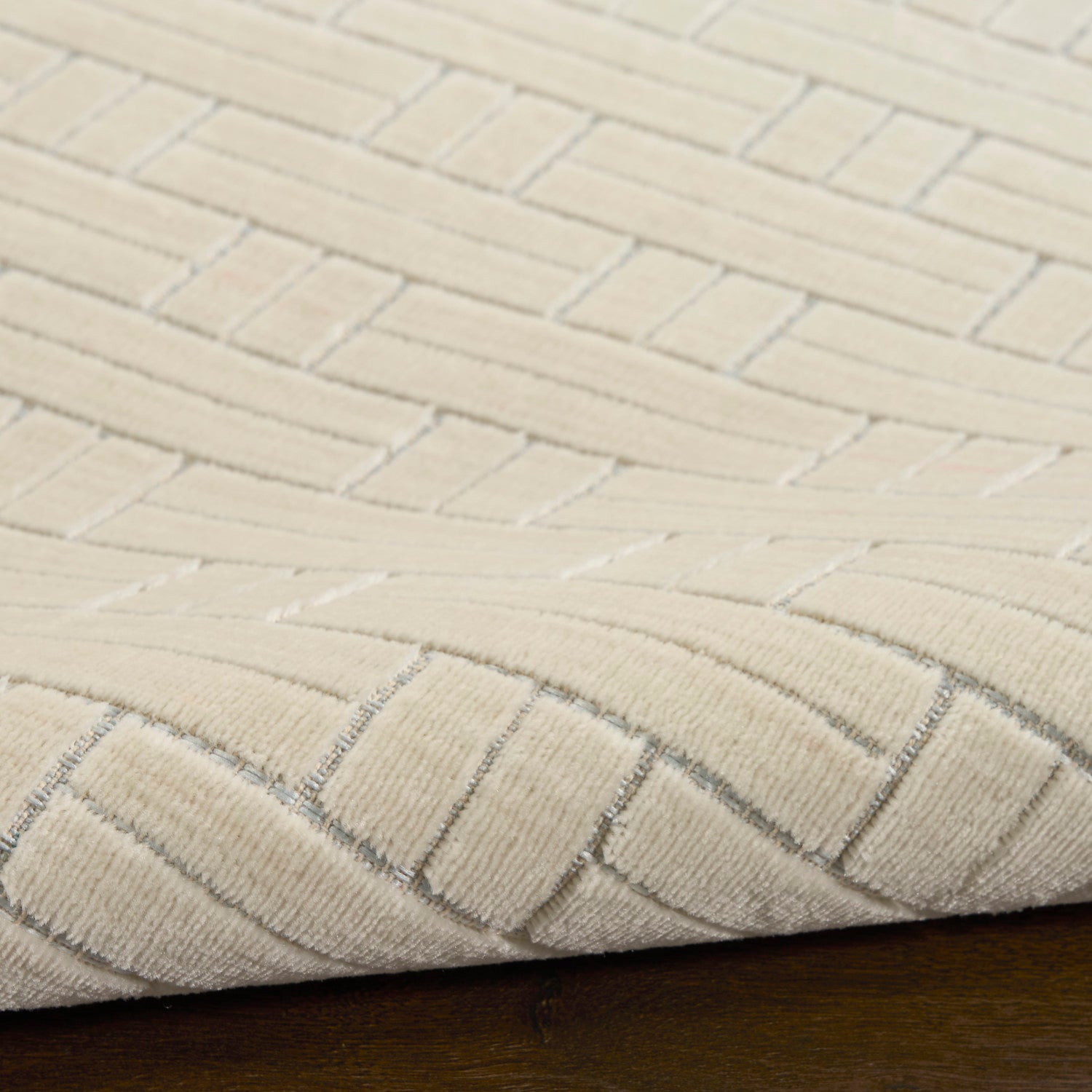 Nourison Charm Ivory Pet Friendly Machine Washable Rug - Texture