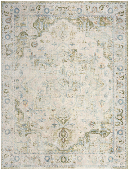 Nourison Astra Blue & Green Pet Friendly Machine Washable Rug - 10' x 14'