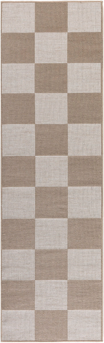 Nourison Modern Jute Natural & Ivory Machine Washable Rug - 2'3" x 7'6"