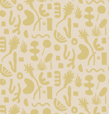 Pool Side Wallpaper, tan and lemon