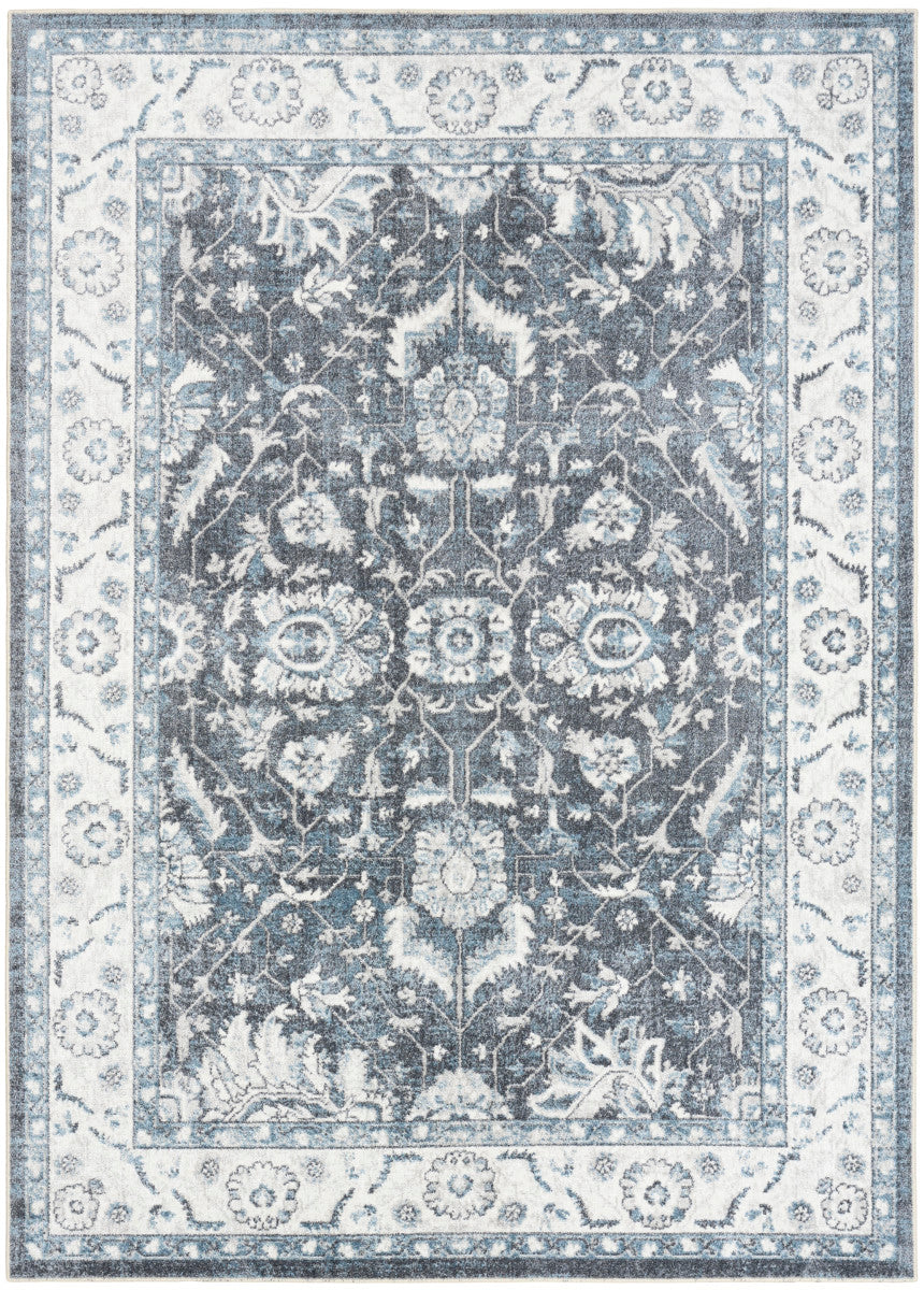 Nourison Astra Slate Pet Friendly Machine Washable Rug - 6'7" x 9'