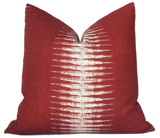 Ikat Pillow in Pomegranate