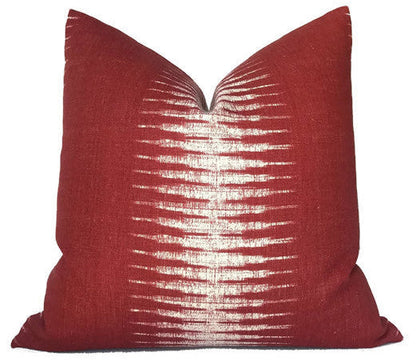 Ikat Pillow in Pomegranate