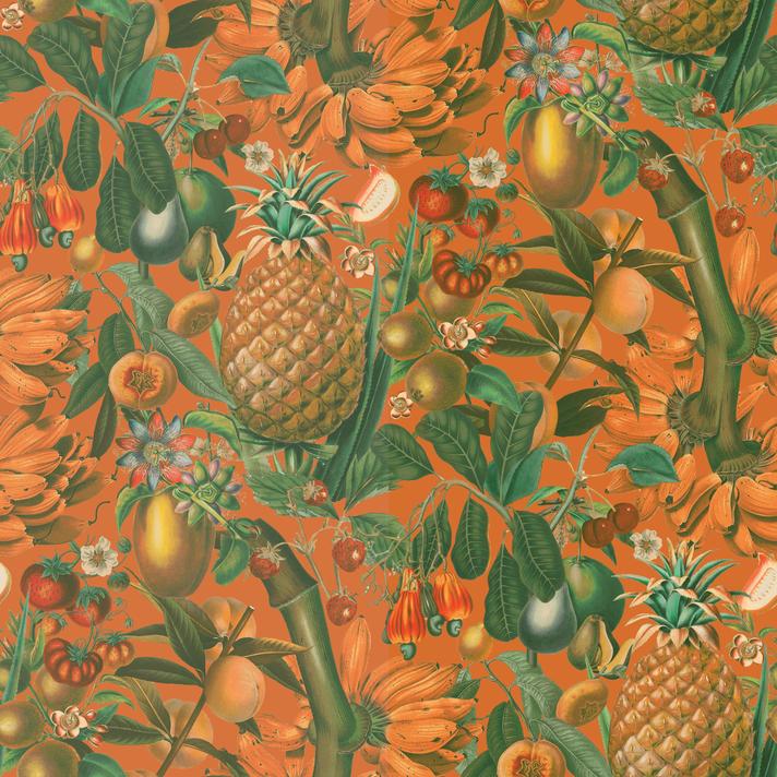 Juicy Fruit Wallpaper, orange and green