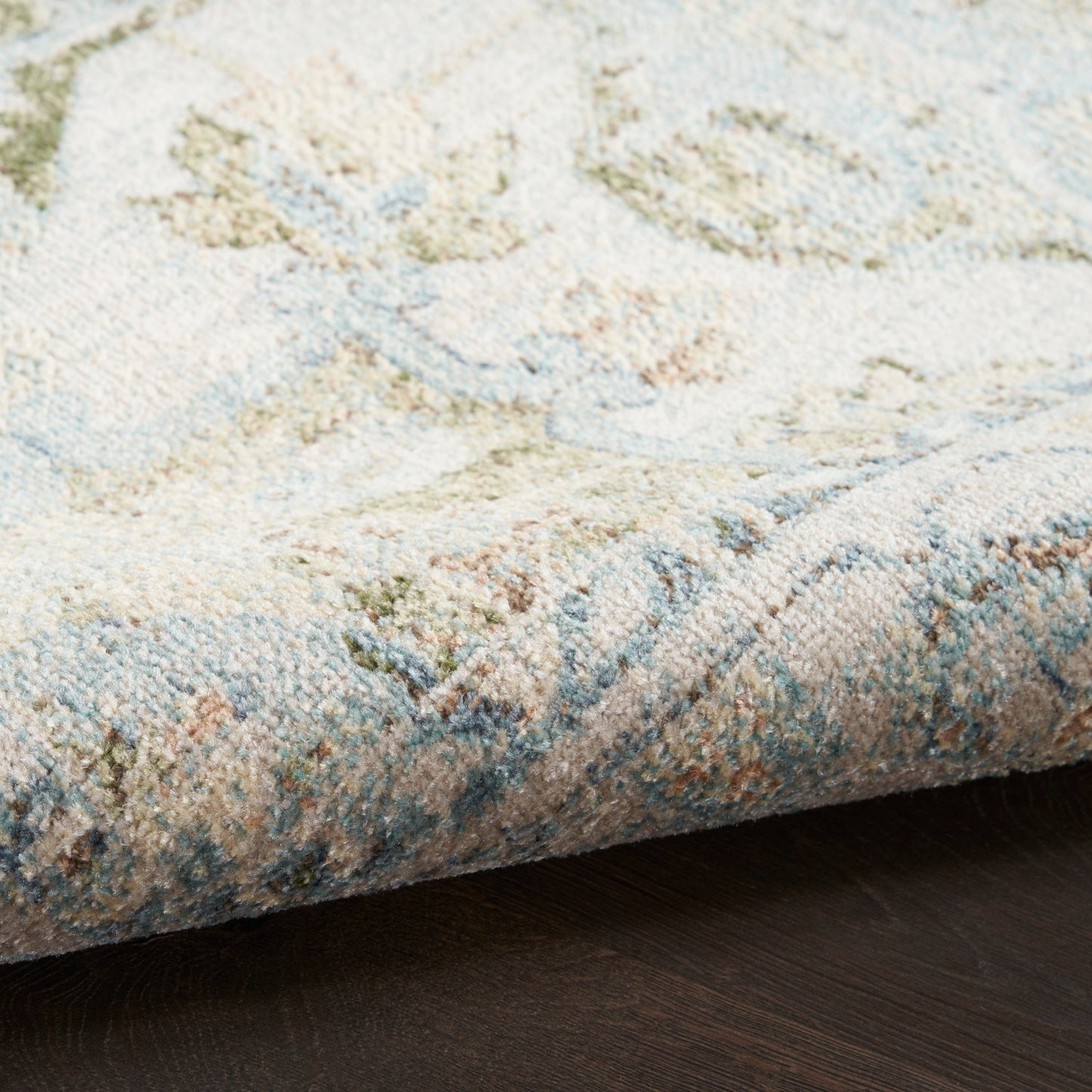 Nourison Astra Blue & Green Pet Friendly Machine Washable Rug - Texture