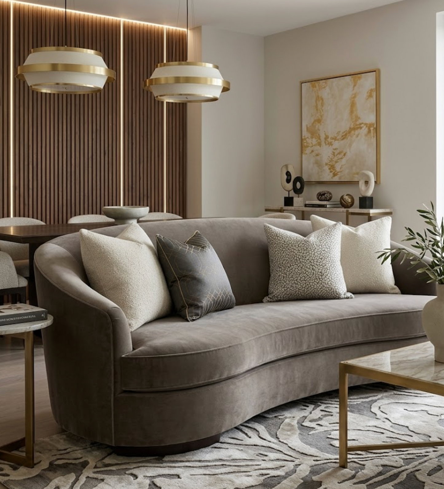 Spotted Chenille Pillow in Ivory Natural