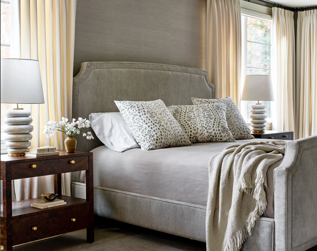 Les Touches Pillow in Gray