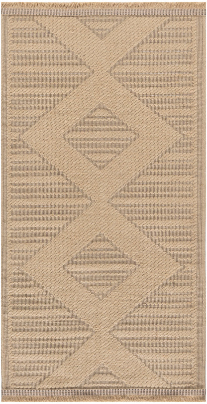 Nourison Jute Loom Woven Natural & Beige Machine Washable Rug - 2' x 4'