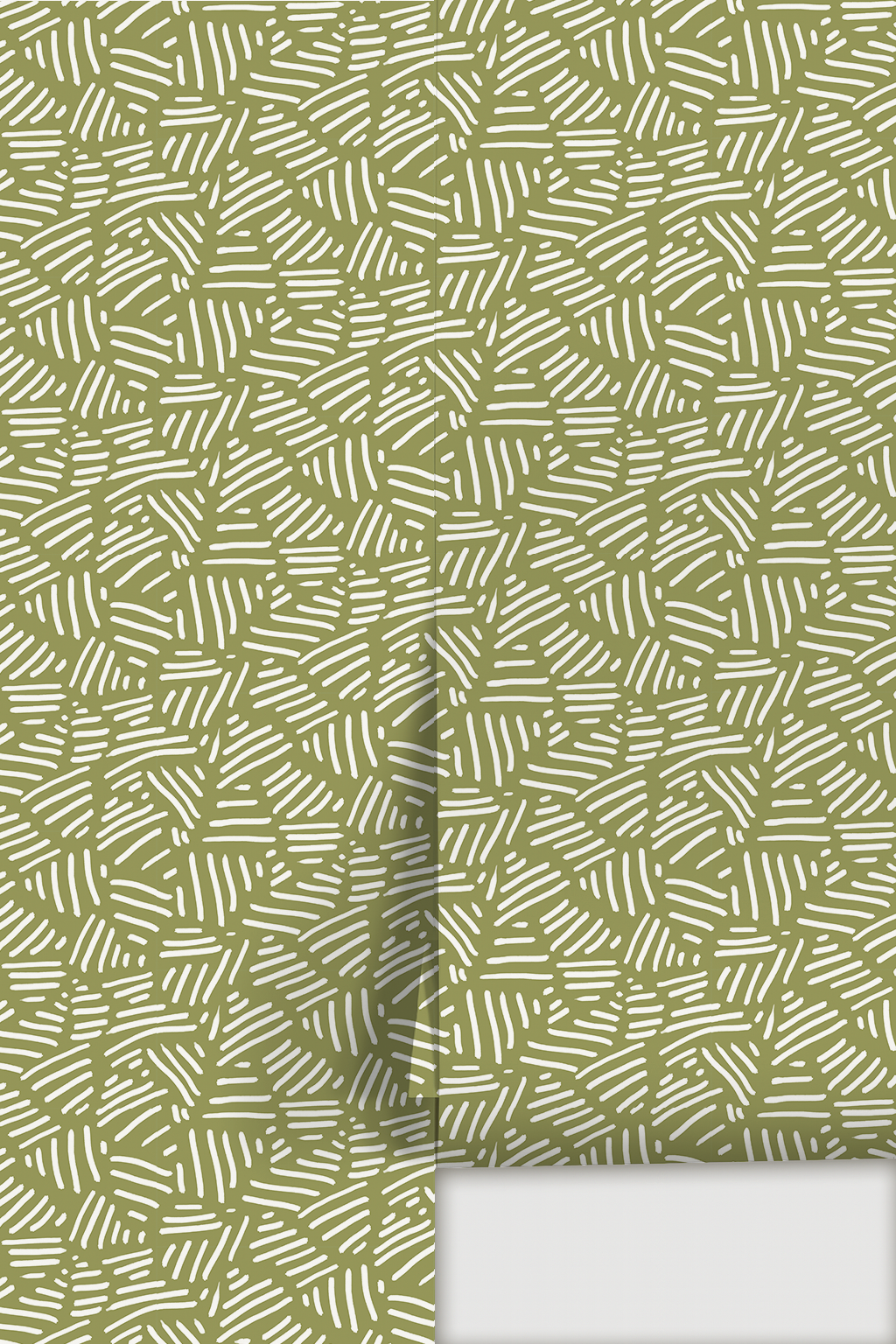 Simple Stripes Wallpaper, olive green