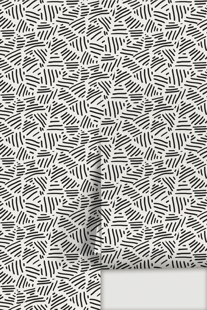 Simple Stripes Wallpaper - White & Black