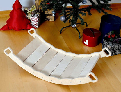 XL Wooden Montessori Balance Board with Pillow