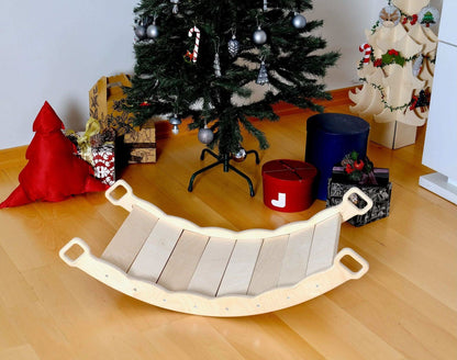 XL Wooden Montessori Balance Board with Pillow