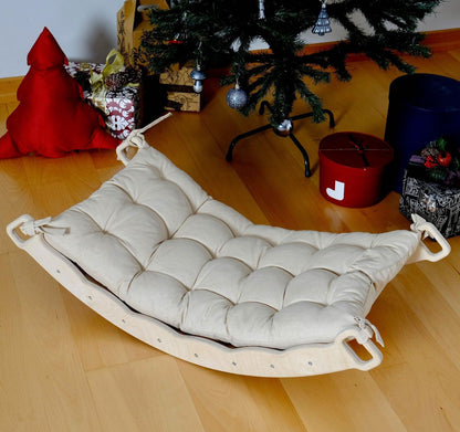 XL Wooden Montessori Balance Board with Pillow