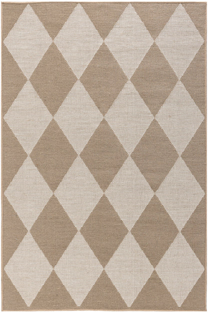 Nourison Modern Jute Natural & Ivory Machine Washable Rug - 3'11" x 5'11"
