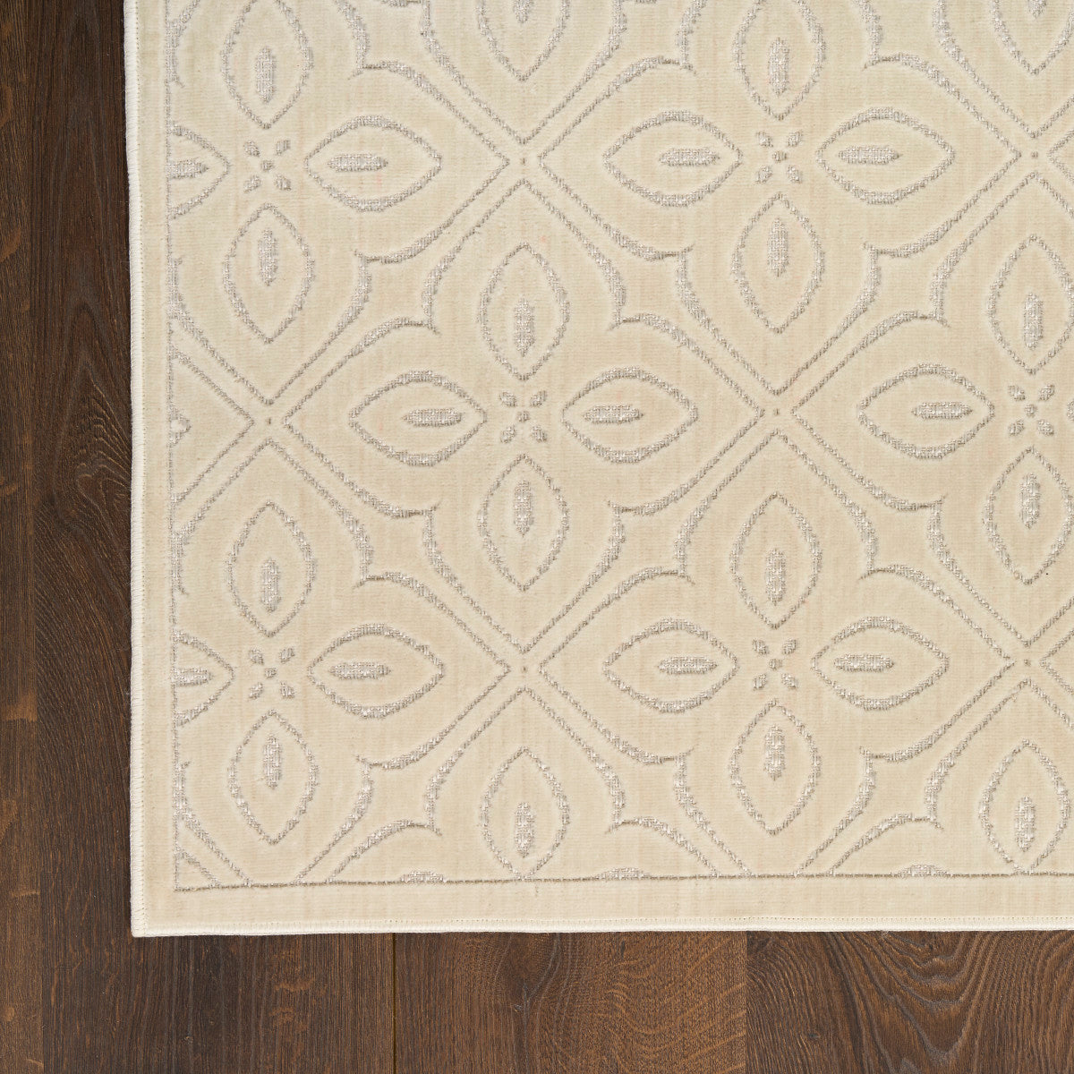 Nourison Charm Ivory Pet Friendly Machine Washable Rug - Corner