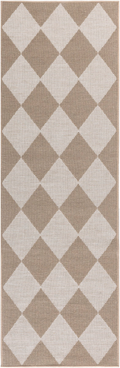 Nourison Modern Jute Natural & Ivory Machine Washable Rug - 2'3" x 7'6"